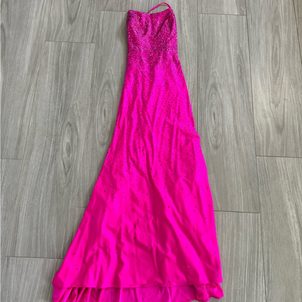 Stunning Pink Gown with Sparkling Details